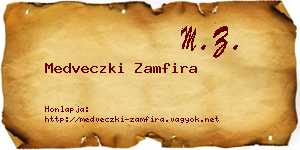 Medveczki Zamfira névjegykártya